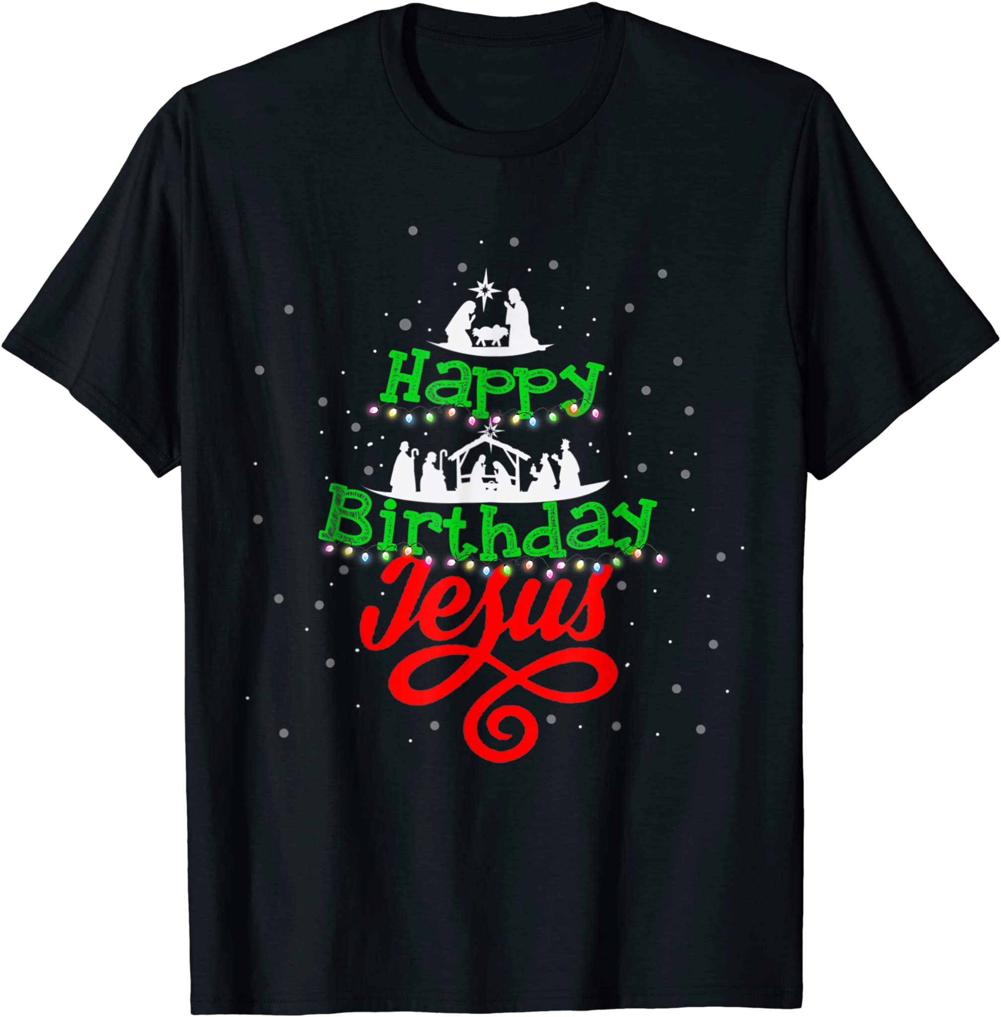 Happy Birthday Jesus Christmas Pajama Holiday Xmas Gifts T-Shirt