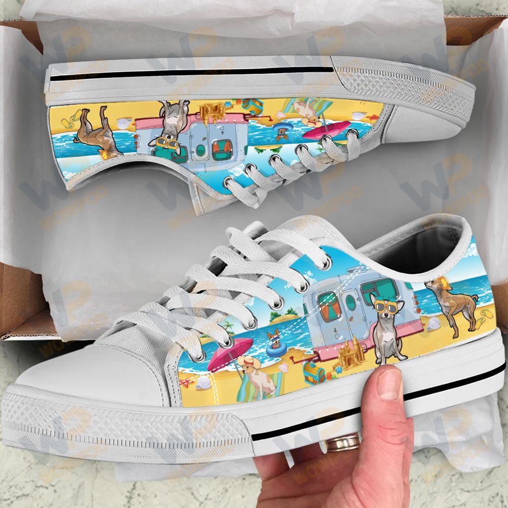 Chihuahua Camping Low Top Shoes L1-VHN0012