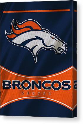 19 Denver Broncos Uniform Joe Hamilton Canvas Print