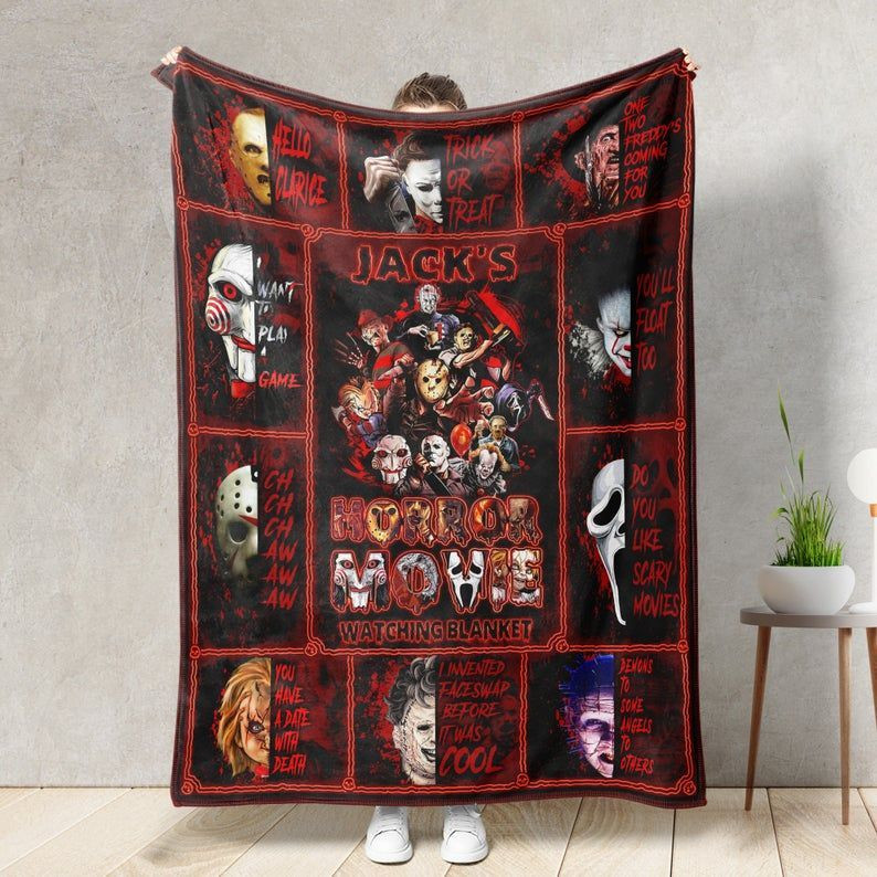 Personalized Name This Is My Horror Movie Watching Blanket