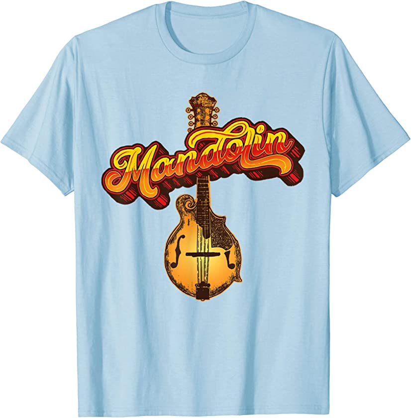 Vintage Mandolin Retro 80’s Vibe Music Graphic T-Shirt