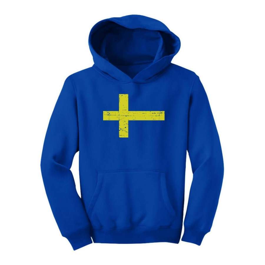 Vintage Sweden Flag Youth Hoodie