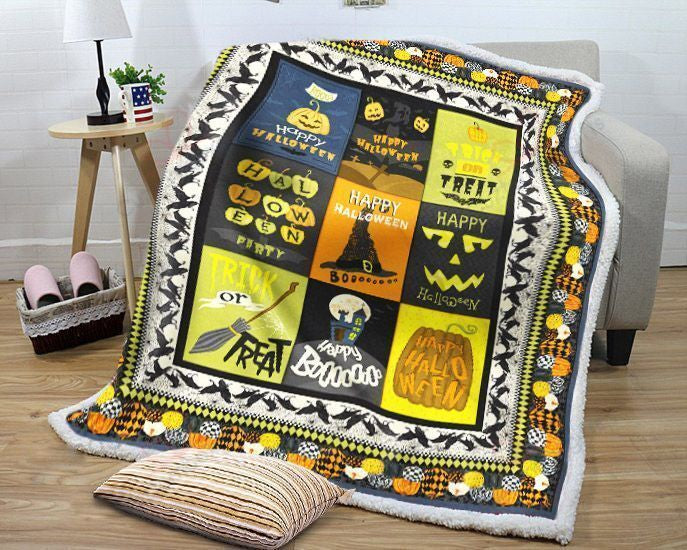 Halloween Sherpa Fleece Blanket Icbe Bubl