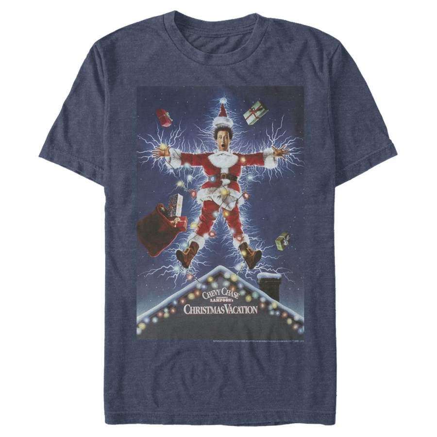 National Lampoon’s Christmas Vacation Men’s Electrified Poster  T Shirt