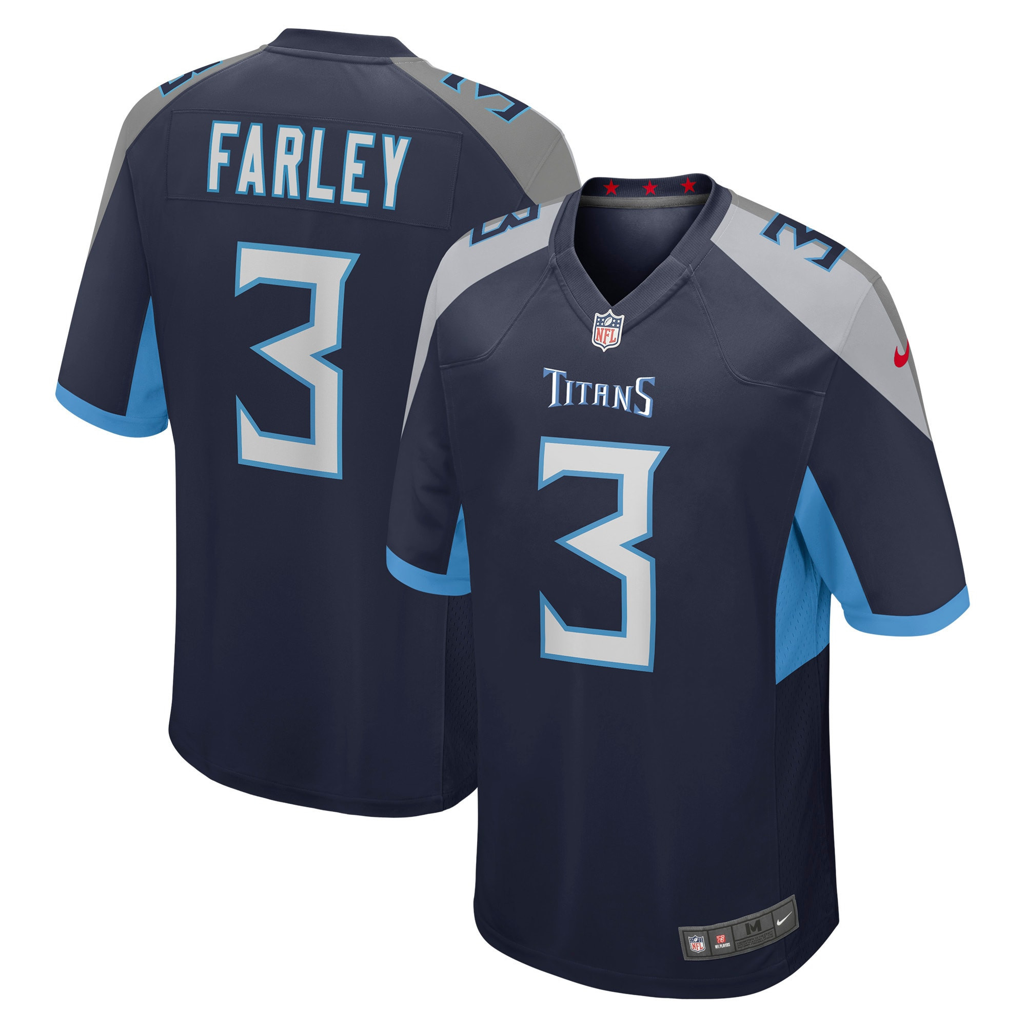 Caleb Farley Tennessee Titans Game Jersey – Navy NFL