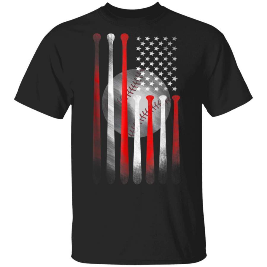 American Flag Vintage Baseball Flag T-Shirt, Dad, Mom Tee