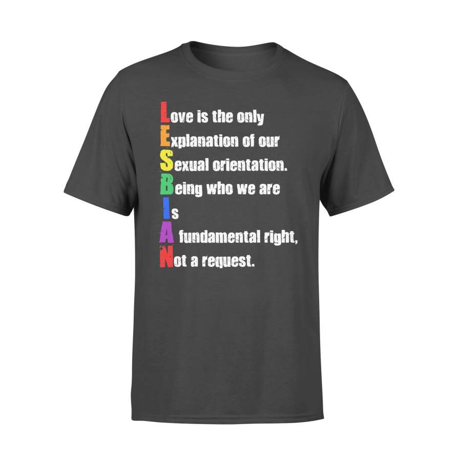 Lgbt Lesbian Love Is The Only Explanation Of Our Sexual Orientation T-shirt