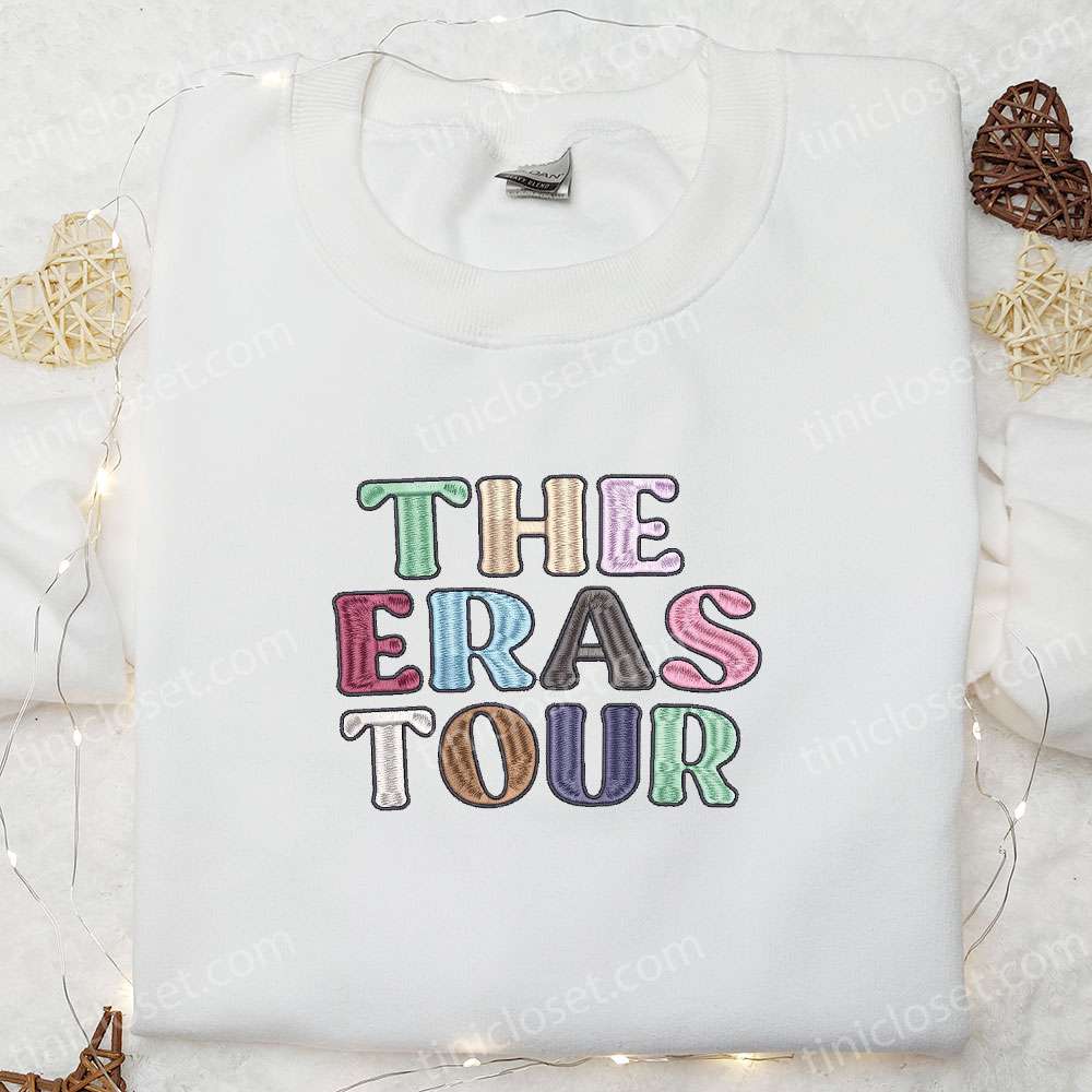 The Eras Tour Embroidered Shirt, Celebrity Embroidered Hoodie, Best Music Gift For Fans – Small Gifts Great Love 1
