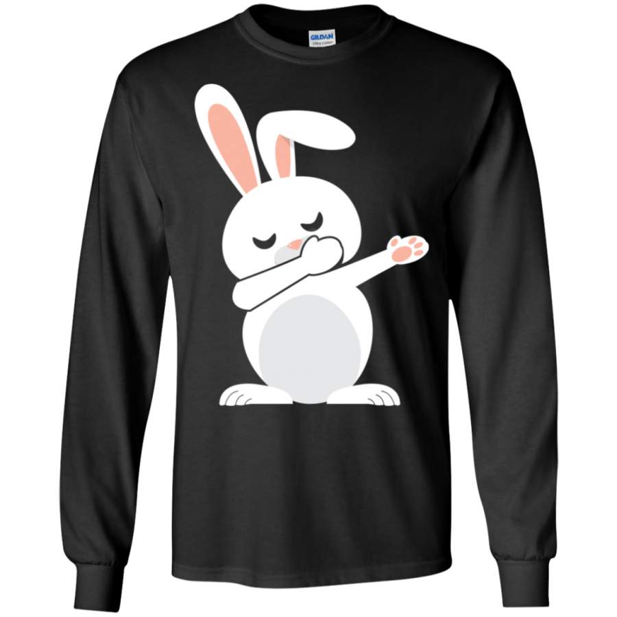 Dabbing Hip Hop Bunny Easter LS Sweatshirts for Boys Girls Adults Dab