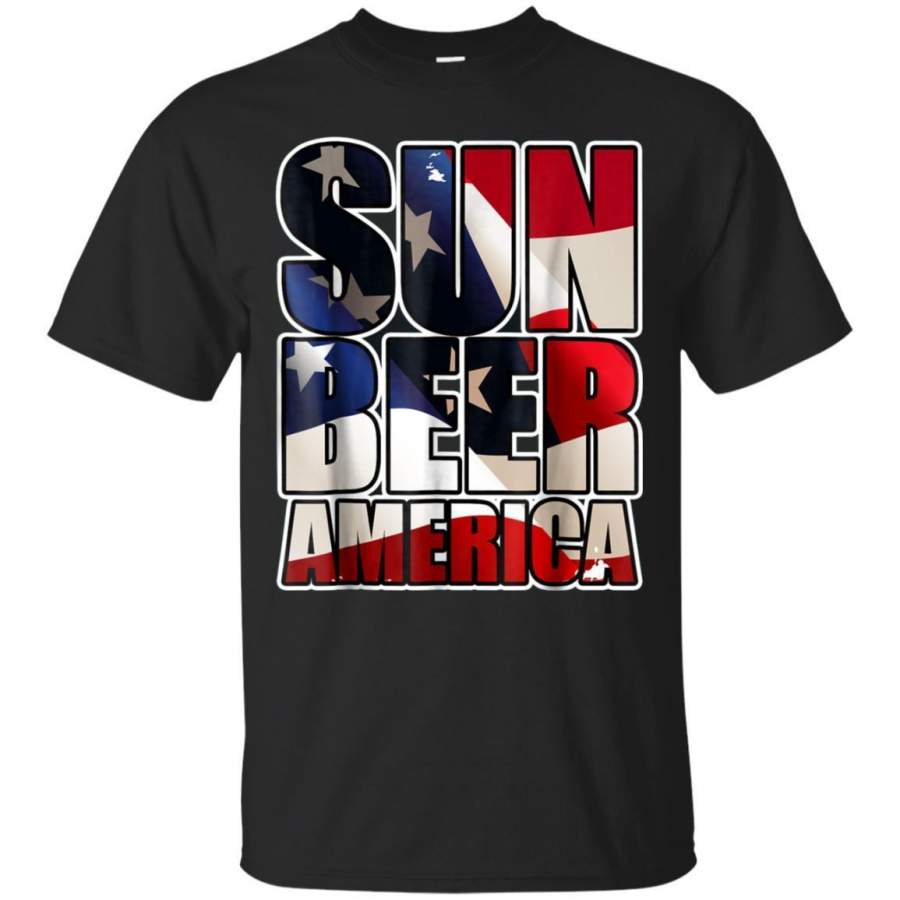 AGR 4th July Independence Day Sun Beer America Funny T-shirt zGalaxy Fashion T-Shirt