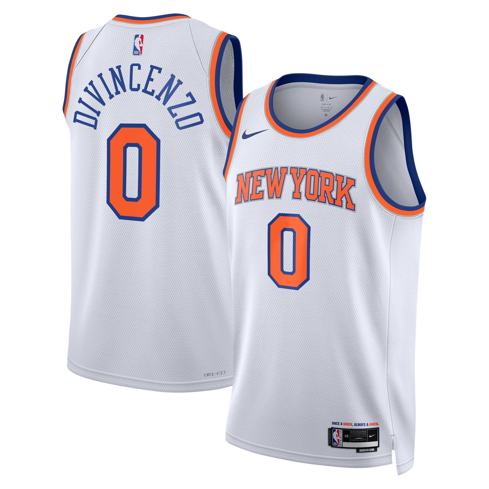 New York Knicks Association Edition Swingman Jersey – White – Donte DiVincenzo – Unisex