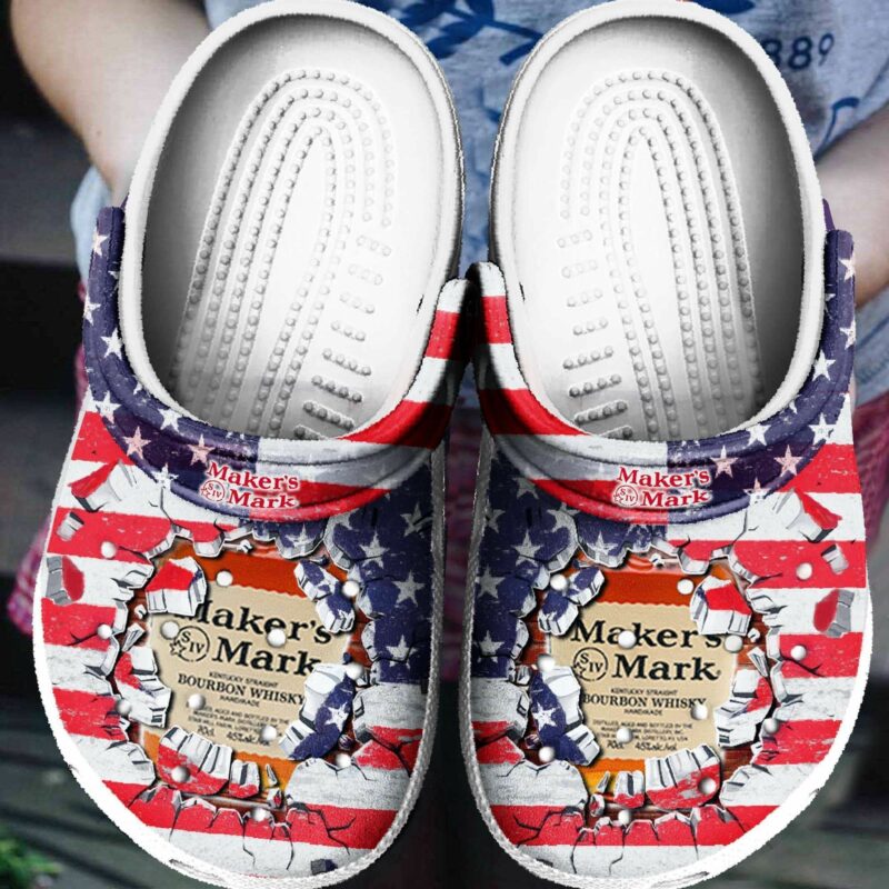 Maker Mark American Flag Rubber Clogs Clogband Clogs, Comfy Footwear