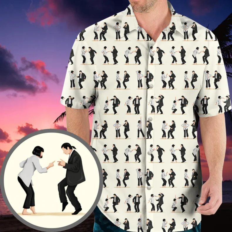 Mia Wallace And Vincent Vega Dance Pulp Fiction Hawaiian Shirt