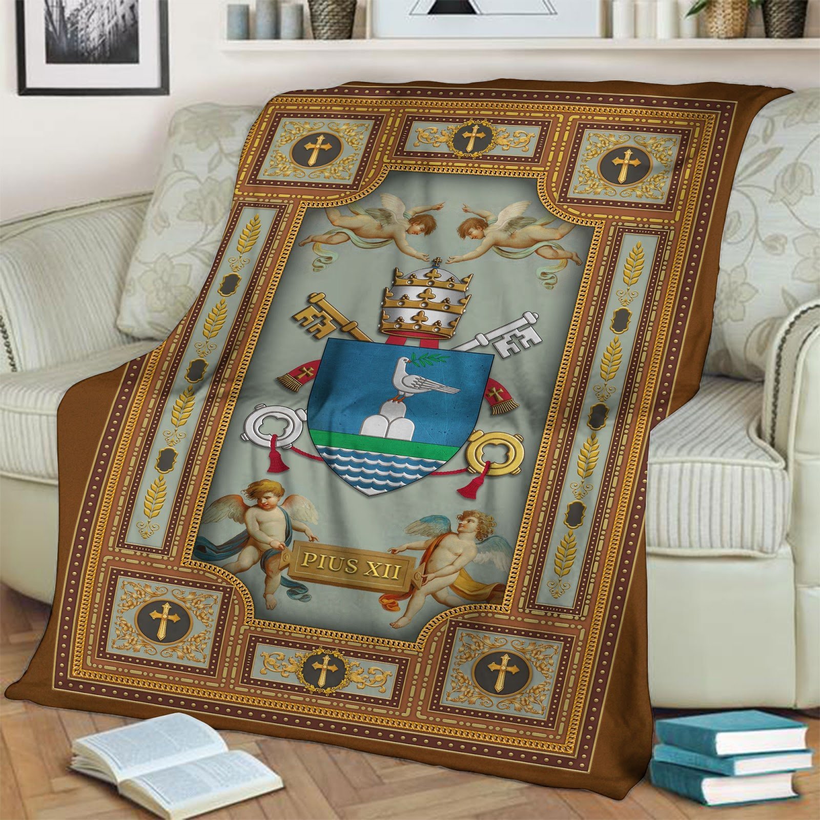 Gearhomies Blanket Pope Pius Xii Coat Of Arms