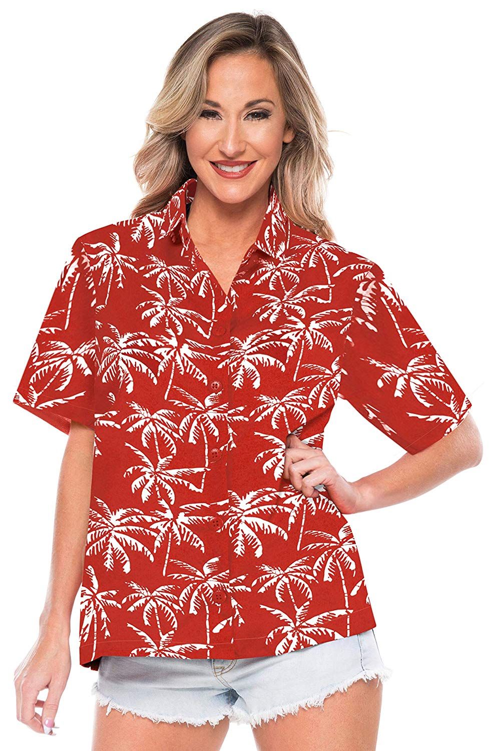 Palm Red Awesome Design Hawaii Shirt Ha49100