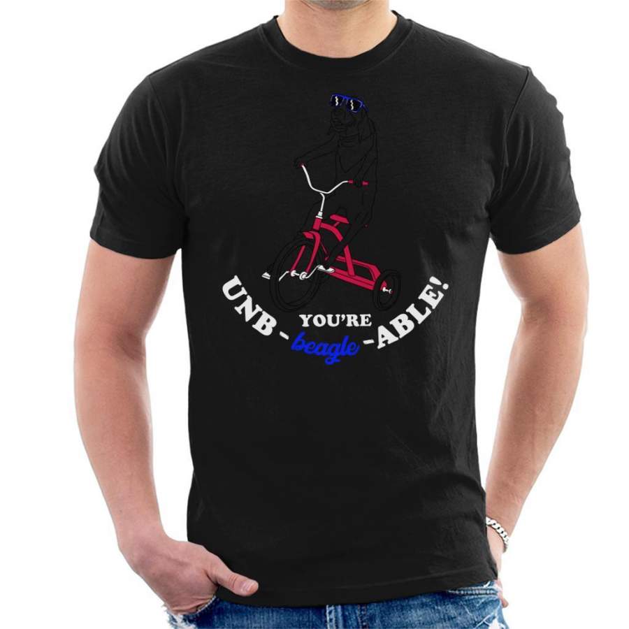 Unbearable Beagle On Tricycle Men’s T-Shirt