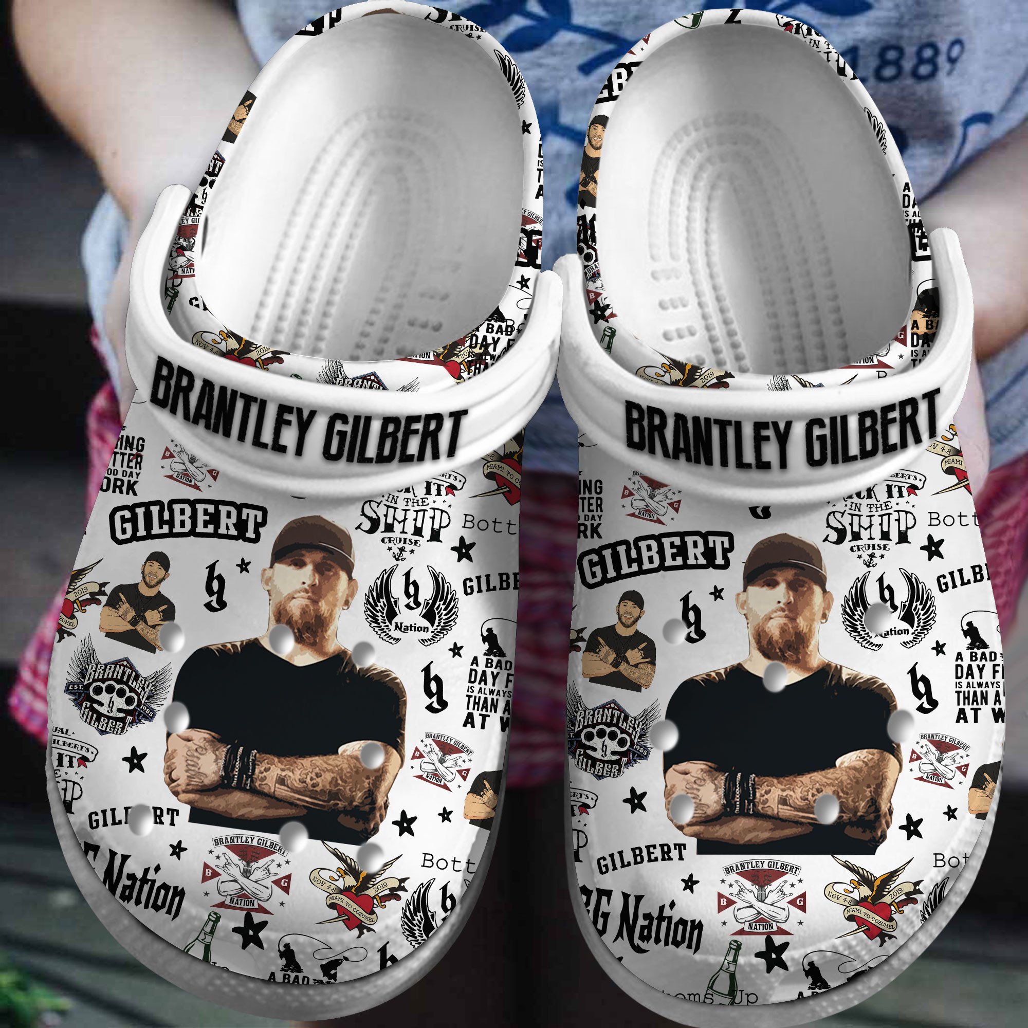 Brantley Gilbert Music Crocs Crocband Clogs Shoes Comfortable For Men Women and Kids