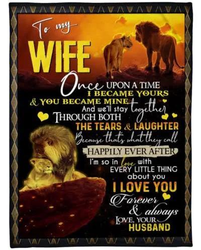 To My Wife Every Little Thing About You I Love You Fleece Blanket Gift For Wife From Husband Home Decor Bedding Couch Sofa Soft And Comfy Cozy