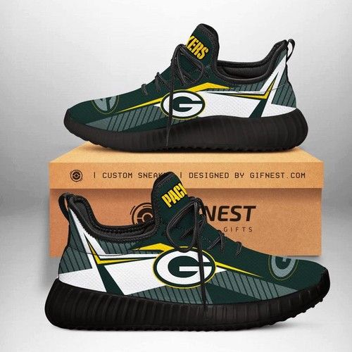 Green Bay Packers Football Yeezy Customize Shoes Gift For Fan