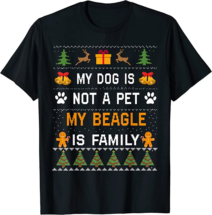 Beagle Dog Lovers Gifts Dog Pet Owner Ugly Christmas Sweater T-Shirt