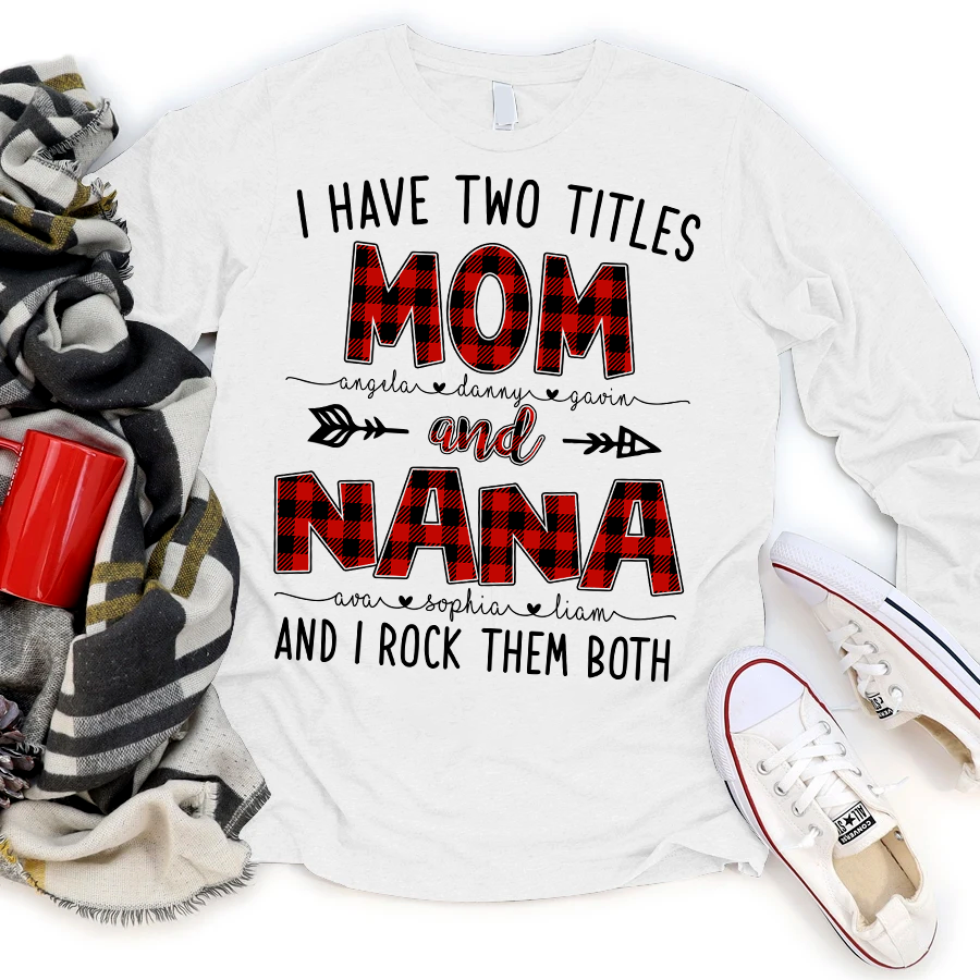 Mom And Nana – Art  Personalized Long Sleeve Shirt