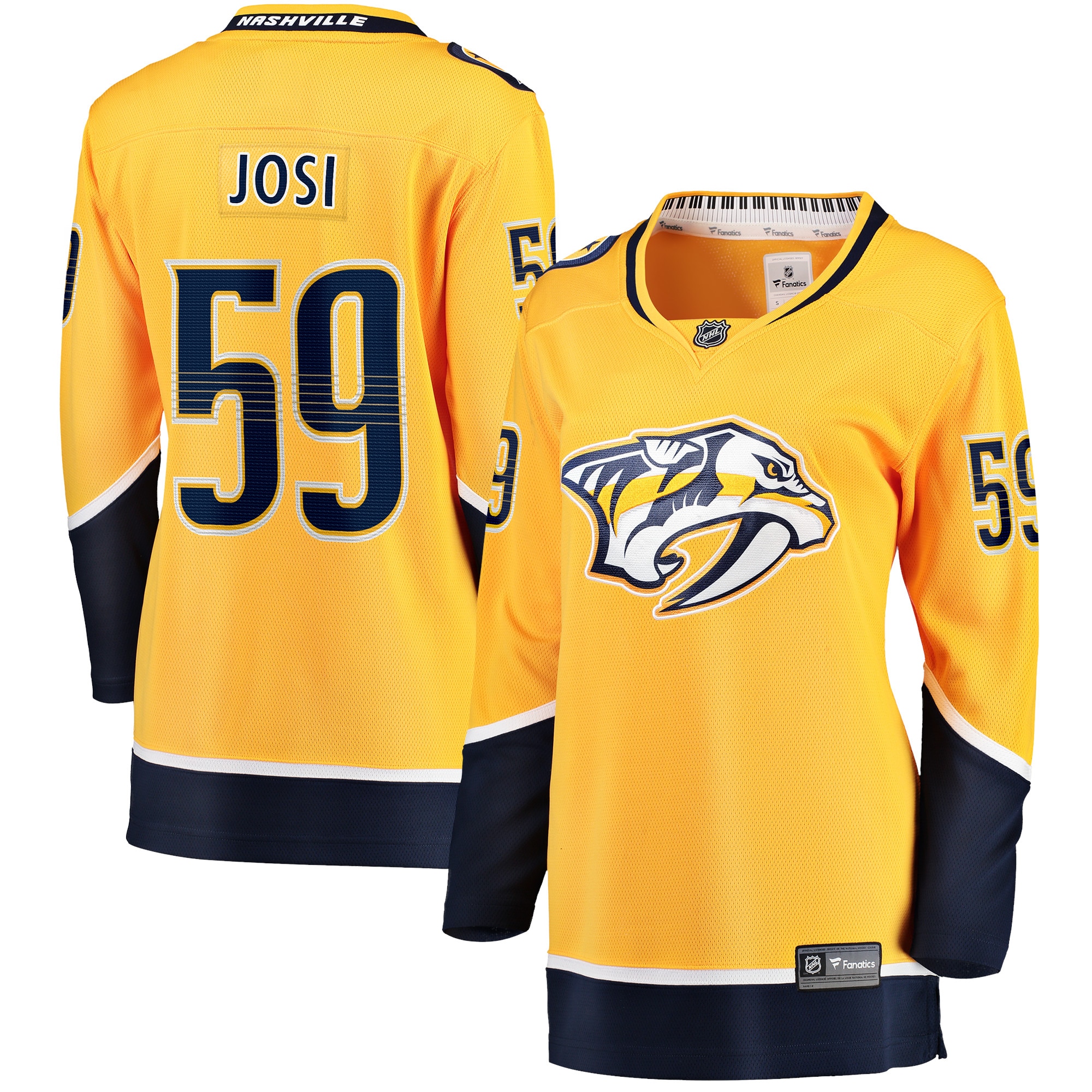 Roman Josi Nashville Predators Branded Women's Home Breakaway Player Jersey – Gold