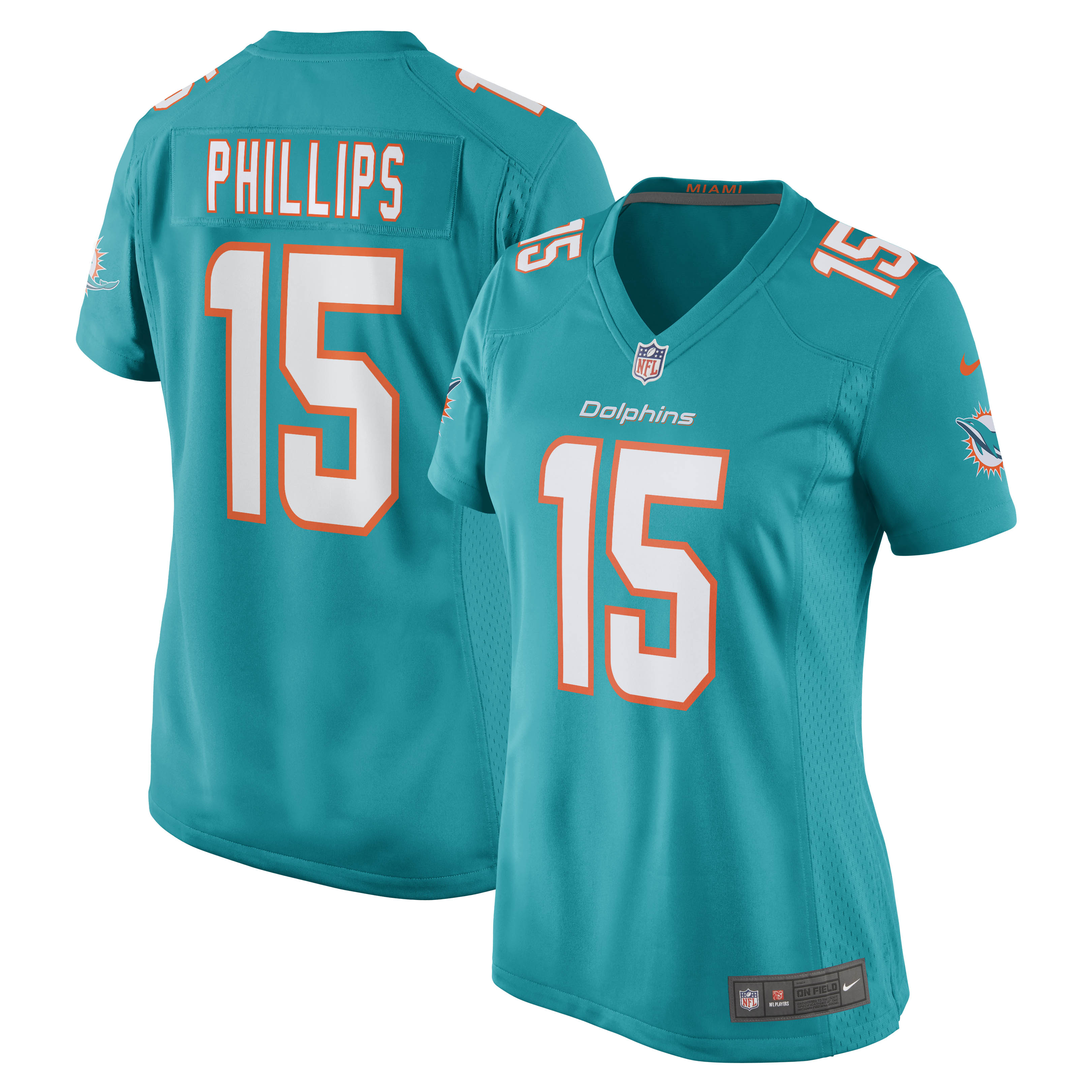 Jaelan Phillips Miami Dolphins Women's Game Player Jersey – Aqua