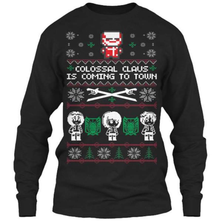 Attack on titan – Titan Ugly Christmas – Unisex Long Sleeve T Shirt – SSID2016