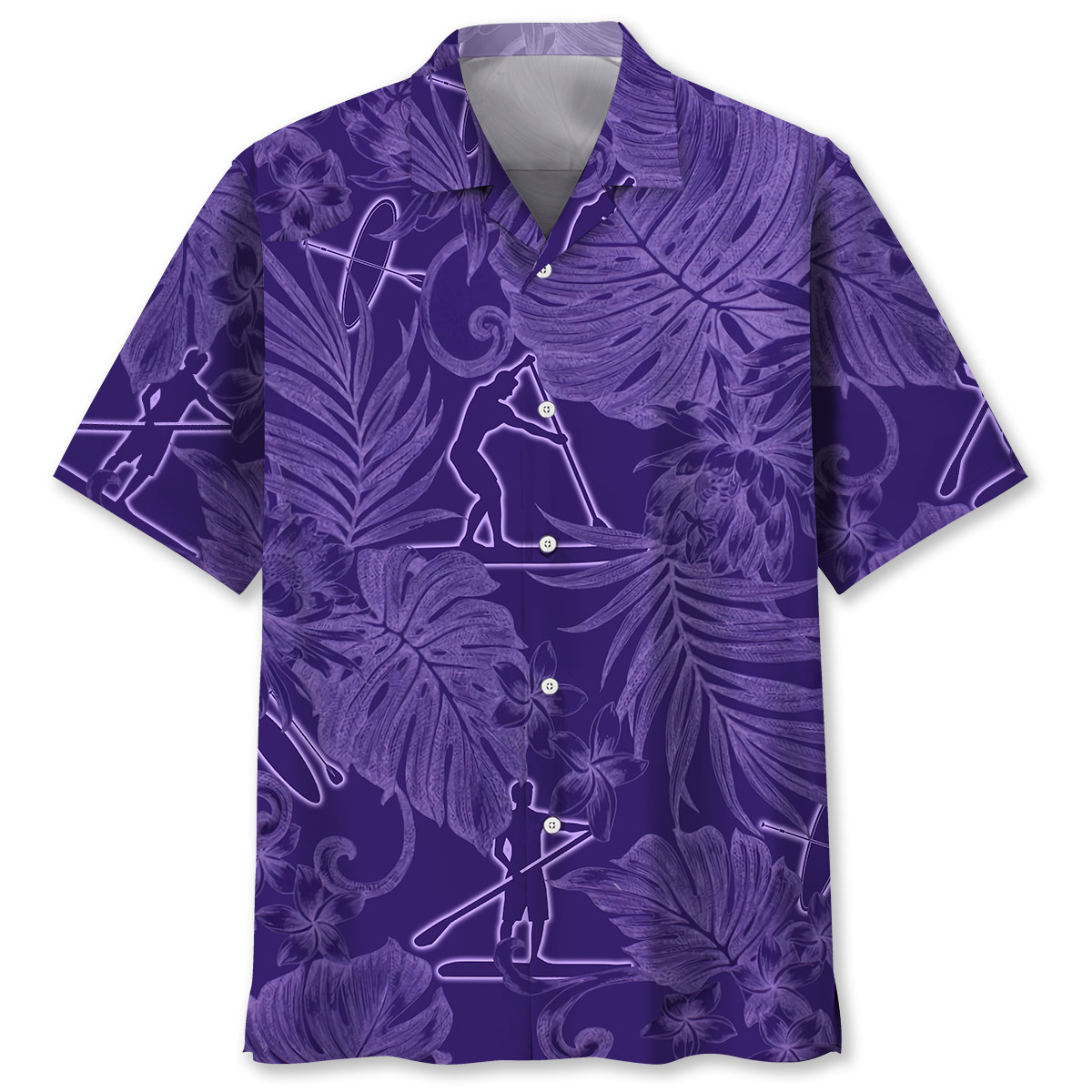 Paddleboarding Purple Tropical Hawaii Ha93297