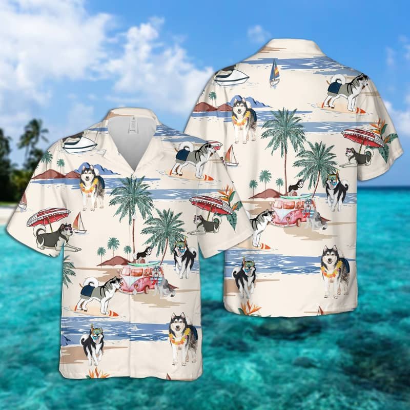 Felacia Alaskan Malamute Summer Beach Hawaii Shirt Ha88077