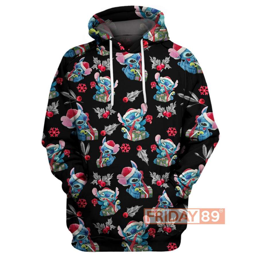 Stitch Merry Christmas All Over Print Hoodie