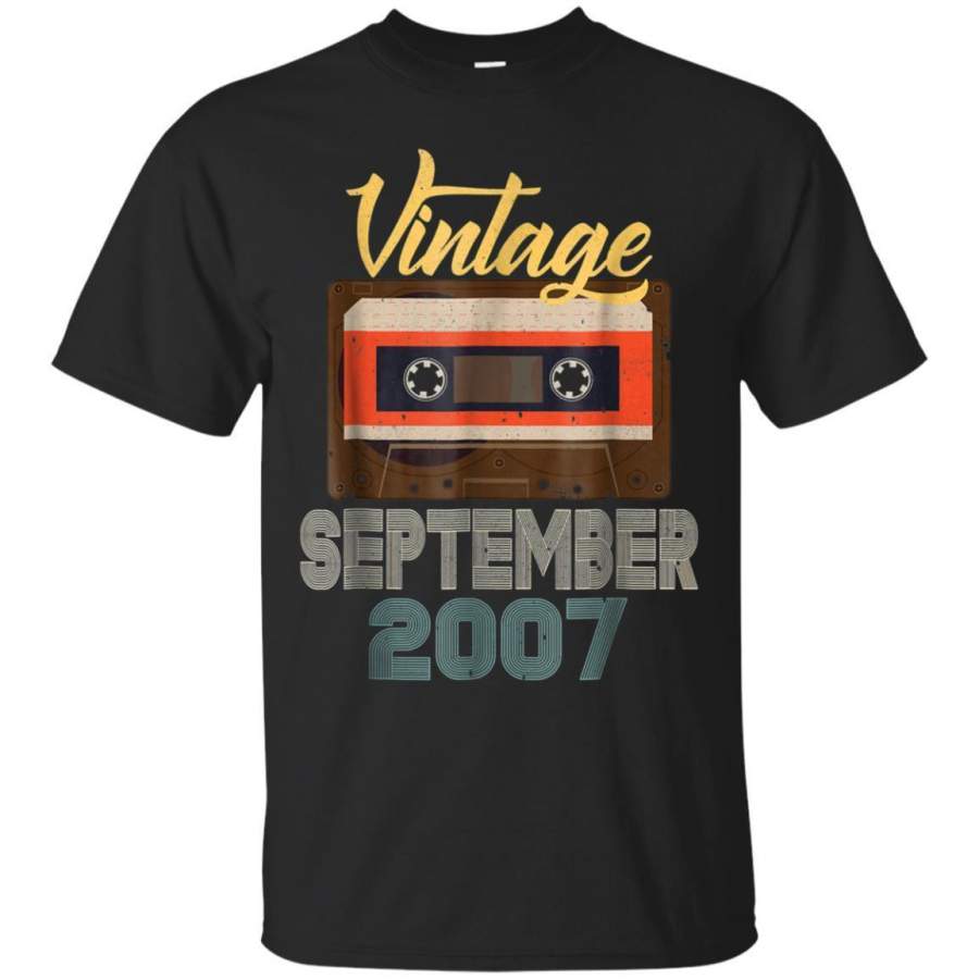 AGR September 2007 Birthday Gift Retro Vintage 11th Years Tshirt Jaq T-shirt