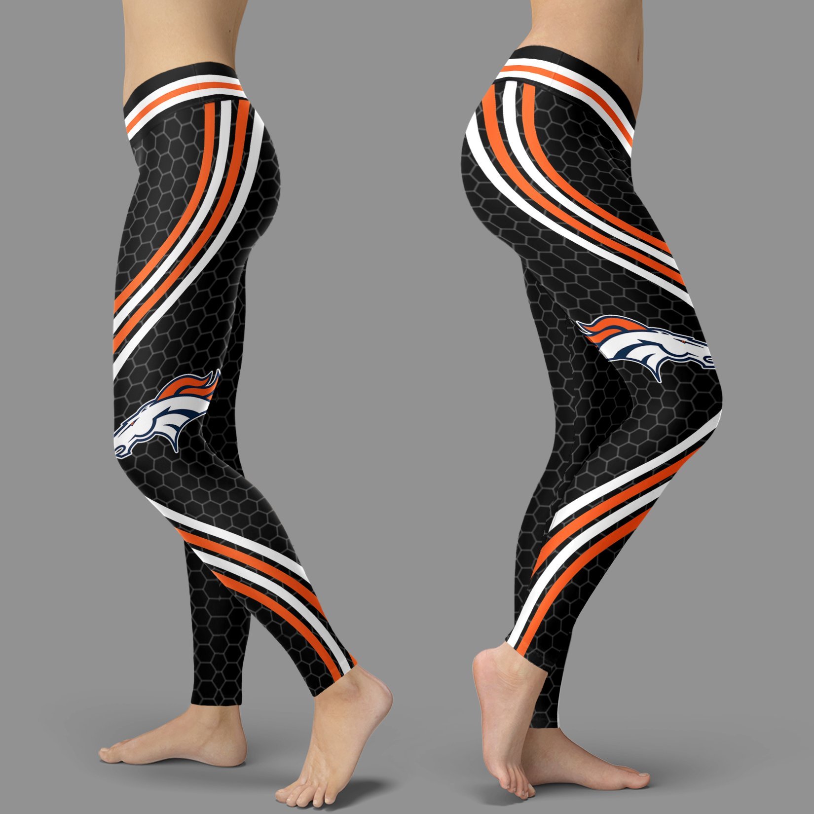 Black Curve Denver Broncos Leggings