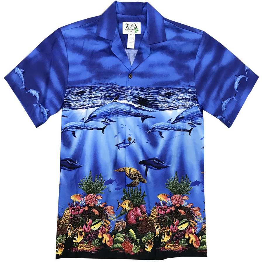 Colorful Reef Navy Hawaii Shirt Ha4032