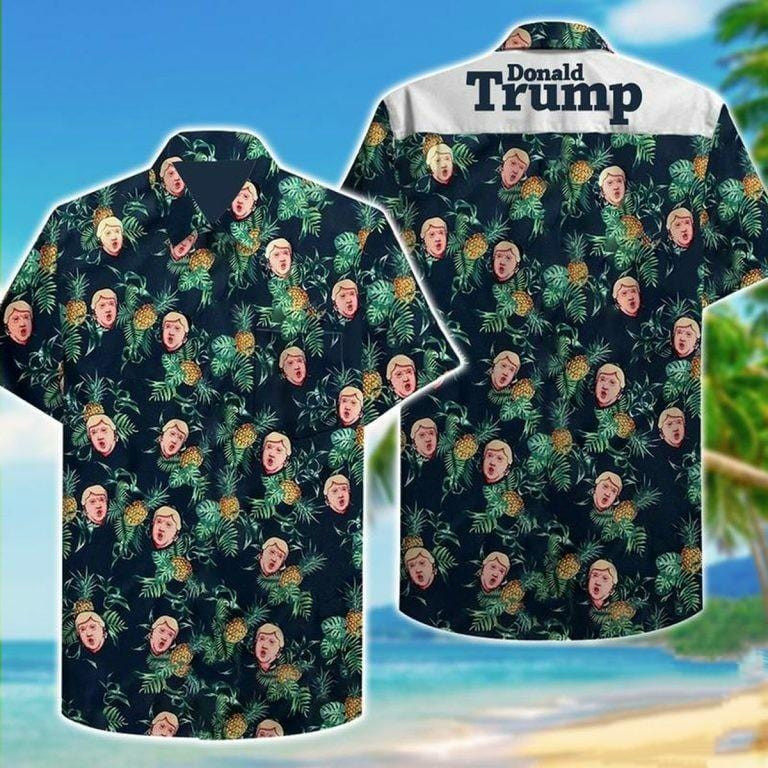 Hawaii Aloha Shirts Trump Pineapple Ha65217