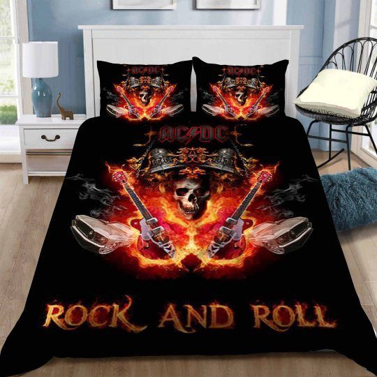 Ac Dc Bedding Set Sleepy Halloween And Christmas Sale Duvet Cover X Amp Pillow Cases