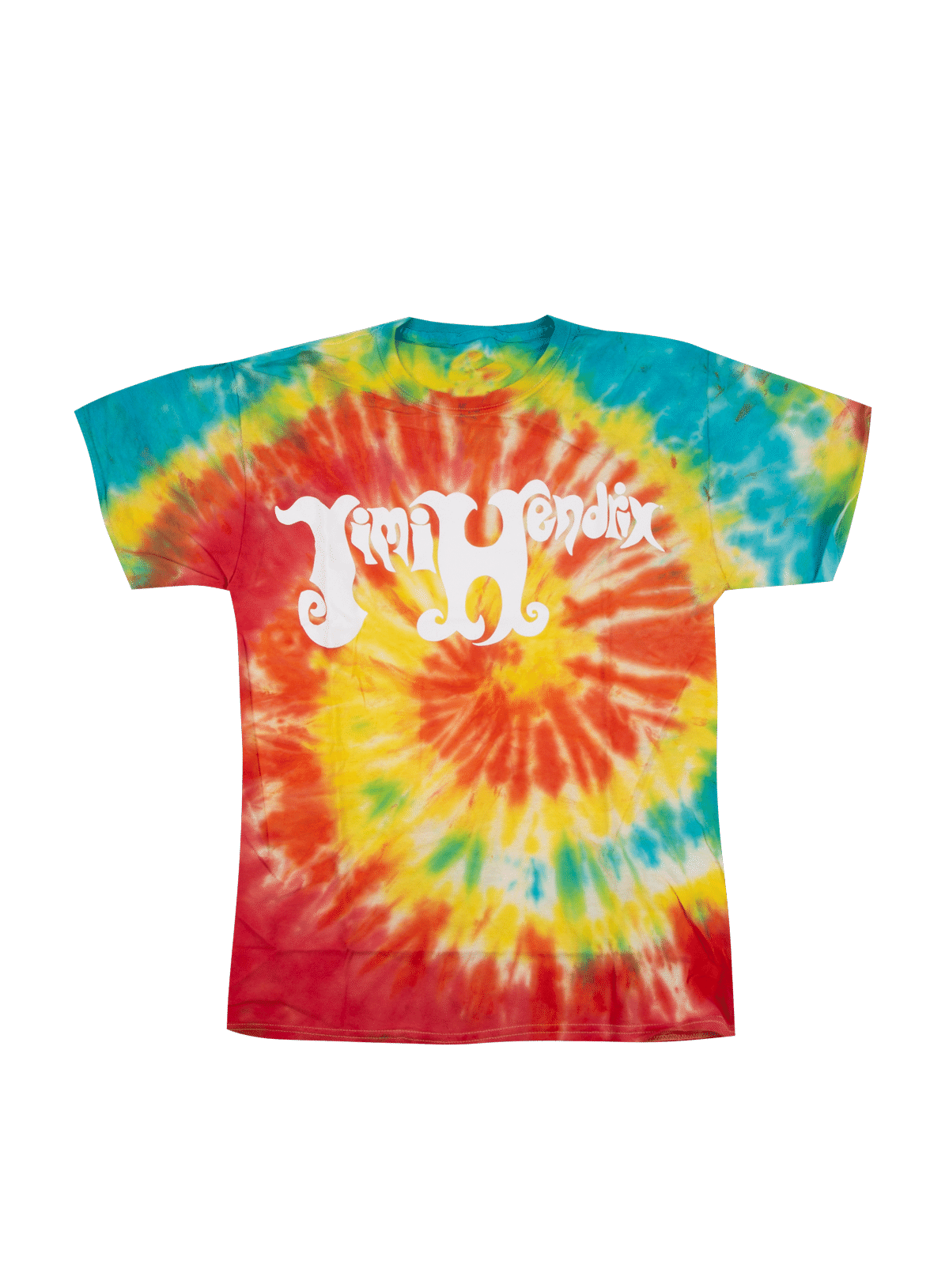 Jimi Hendrix Merch Tie Dye Logo Tee – Rock Band Merch