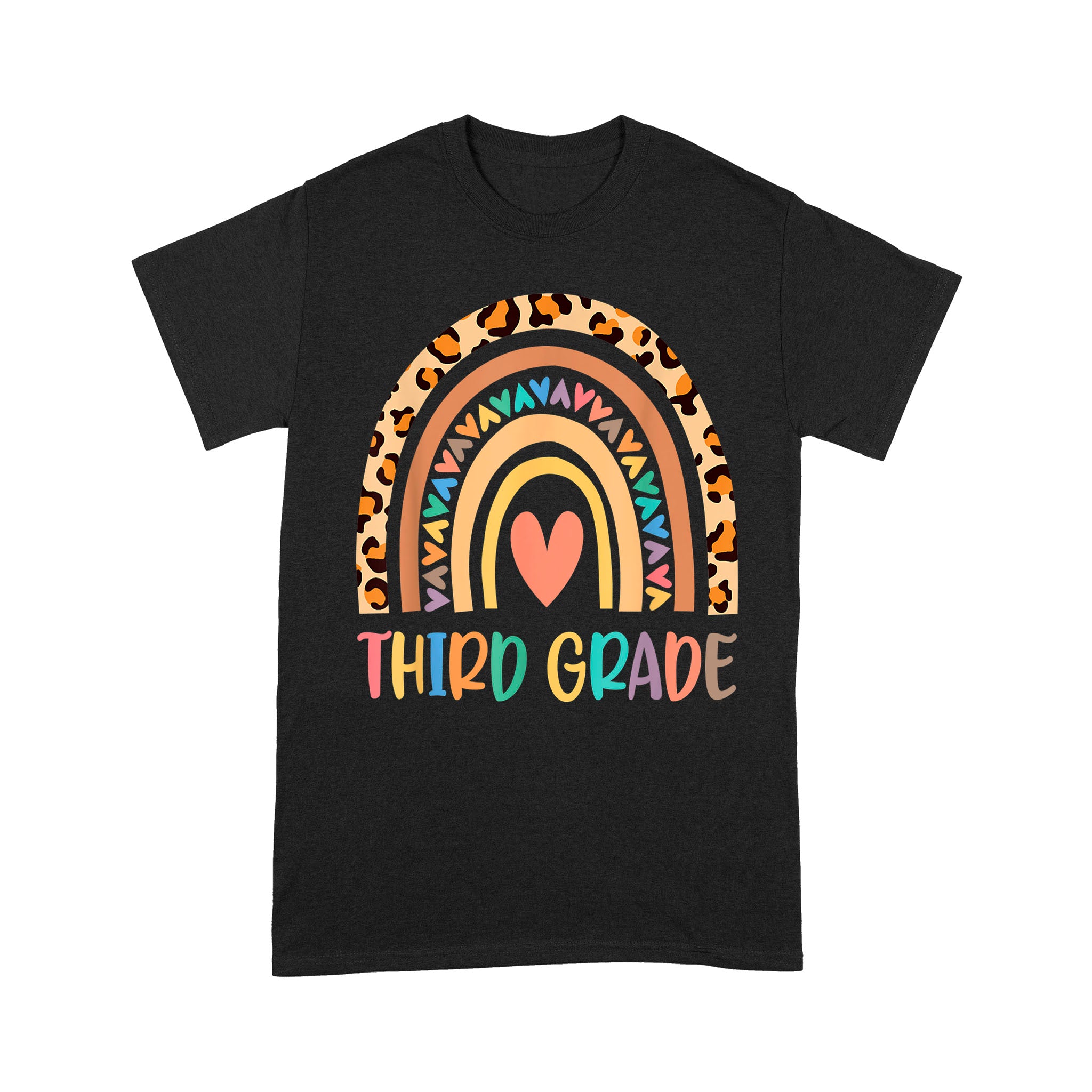 3Rd Grade Teacher Rainbow Leopard Third Grade Back To School Shirt Back To School Gifts