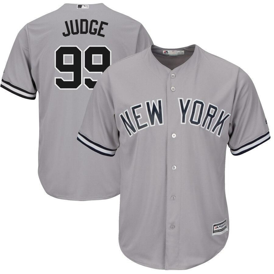 Aaron Judge New York Yankees Big And Tall Cool Base Player Jersey – Gray