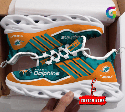 Miami Dolphins Personalized Yezy Running Sneakers Bg314