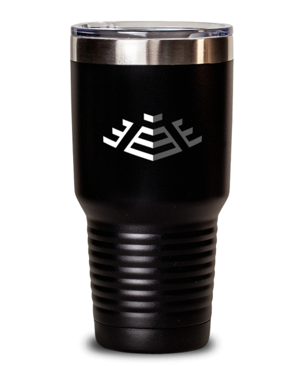 30 Oz Tumbler Stainless Steel Insulated  Funny Mayan Step Pyramid Travel Vacation