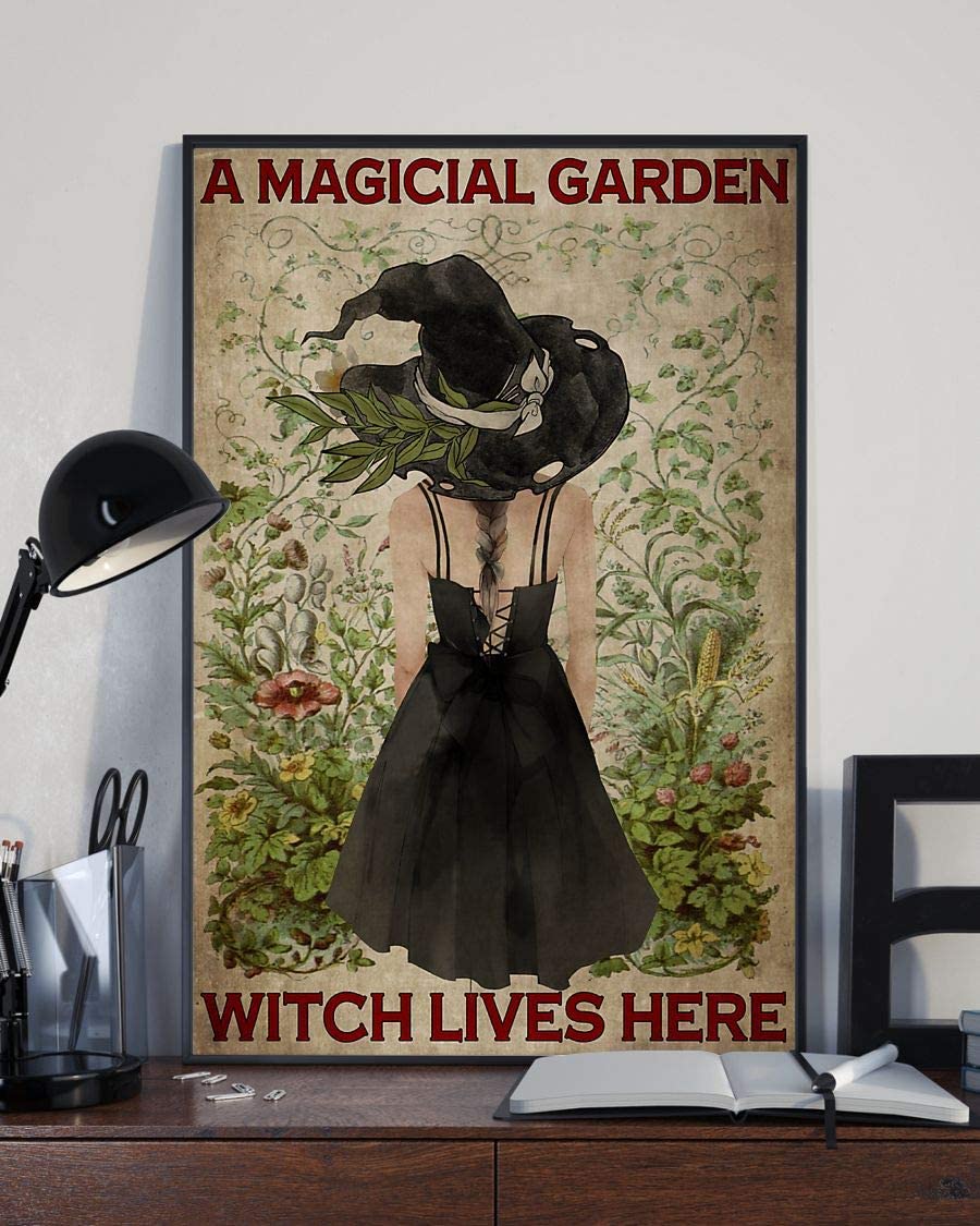 A Magical Garden Witch Lives Here Poster Print Perfect Ideas On Xmas Birthday Home Decor