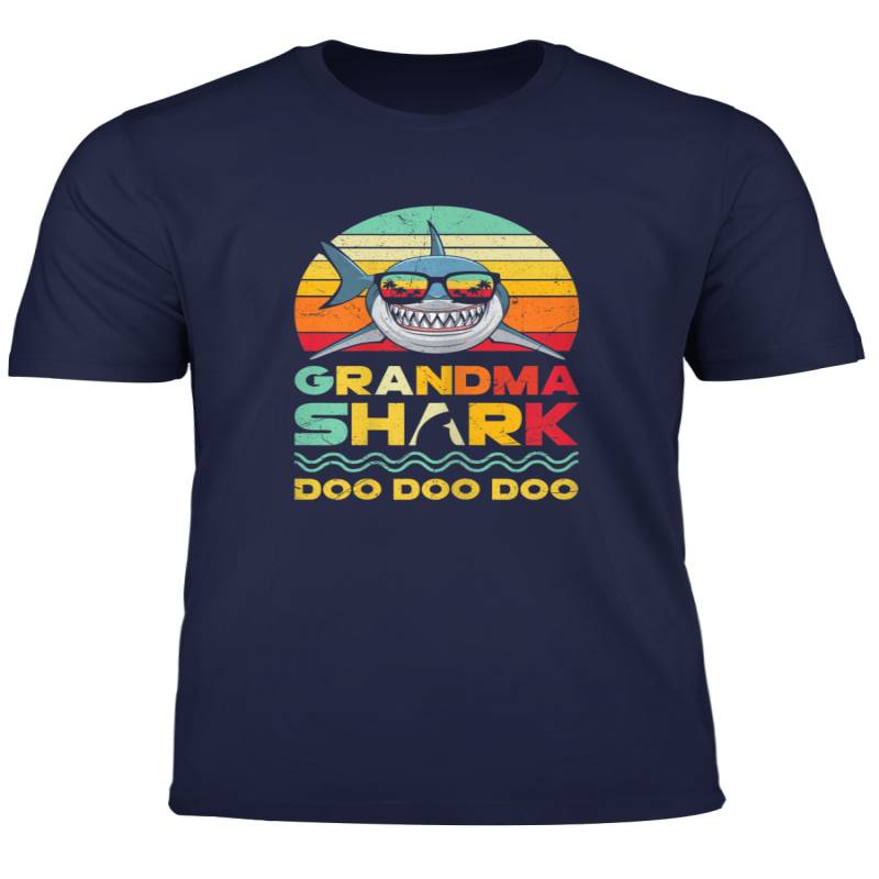 Womens Retro Vintage Grandma Shark Doo Doo Halloween Costume Tshirt