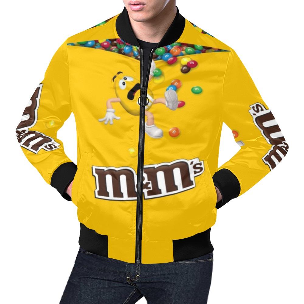 M&M All Over Print Bomber Jacket For Men