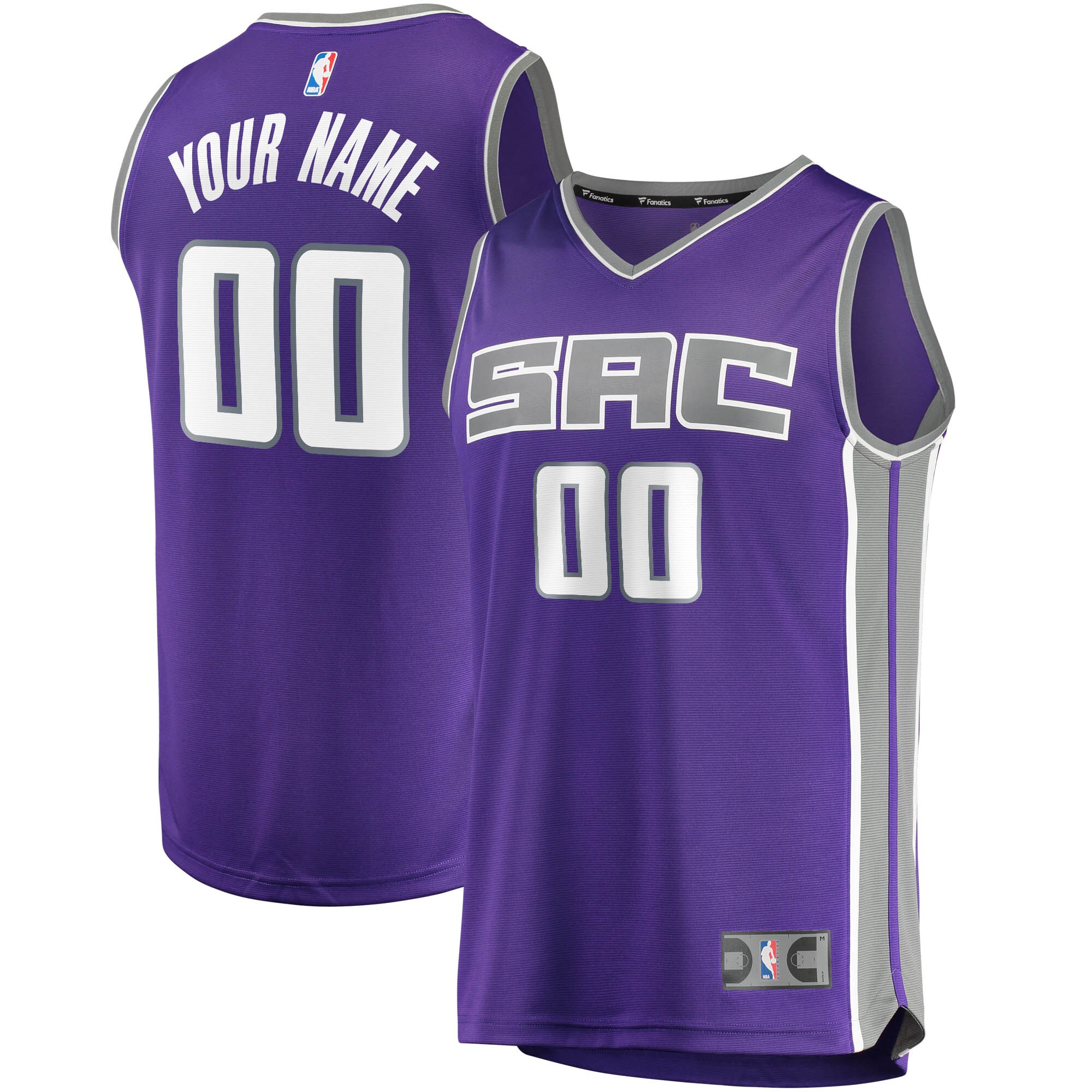 Sacramento Kings Branded Youth Fast Break Custom Replica Jersey Purple – Icon Edition