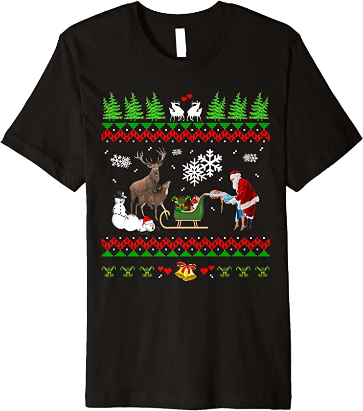 Xeire Naughty X-Mas Adult Ugly Christmas Premium T-Shirt