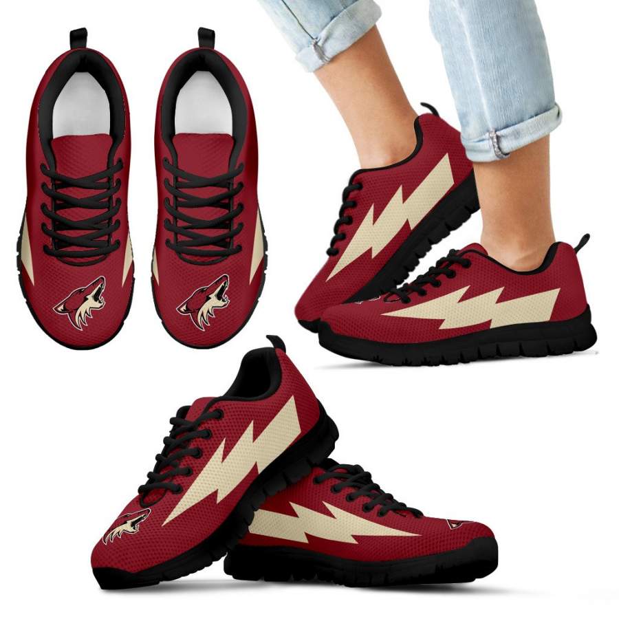 Beautiful Arizona Coyotes Sneakers Thunder Lightning Amazing Logo