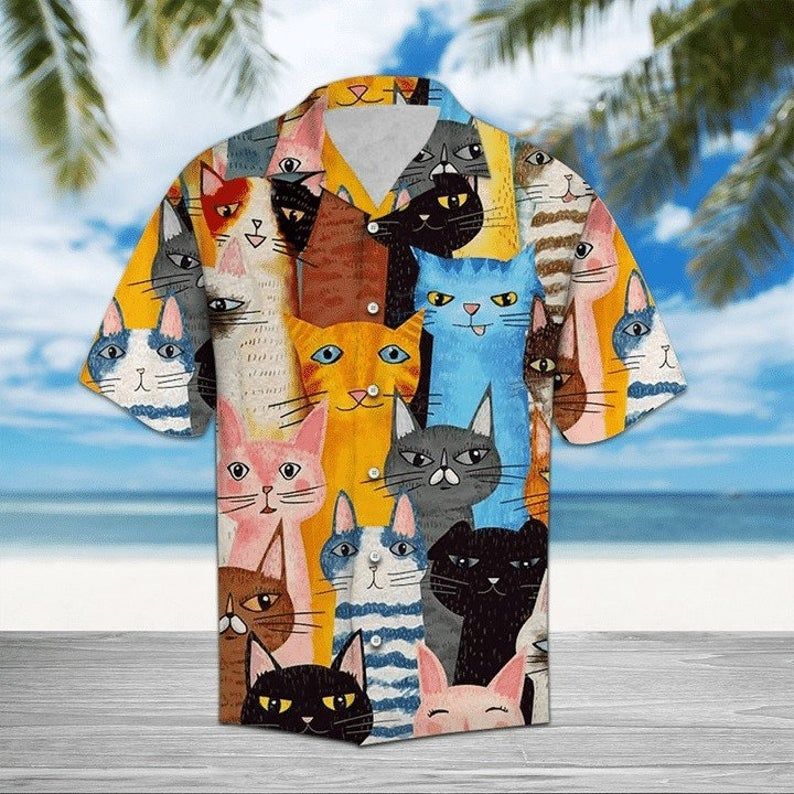 Cat Multicolor Amazing Design Hawaii Shirt Ha13772