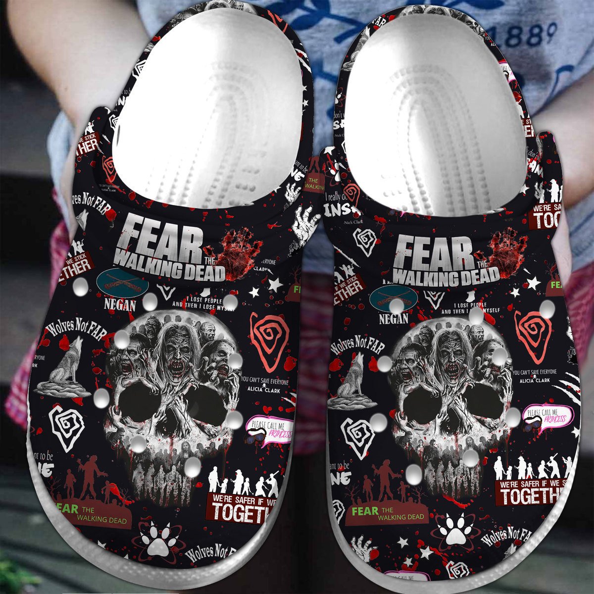Fear The Walking Dead Tv Series Crocss Clogs For Men Women And Kid Advajs9M