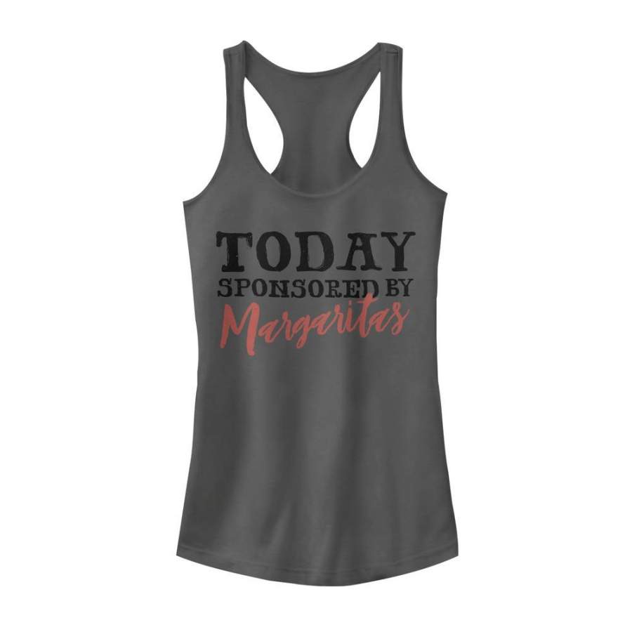 CHIN UP Junior’s Today Sponsored by Margaritas  Racerback Tank Charcoal